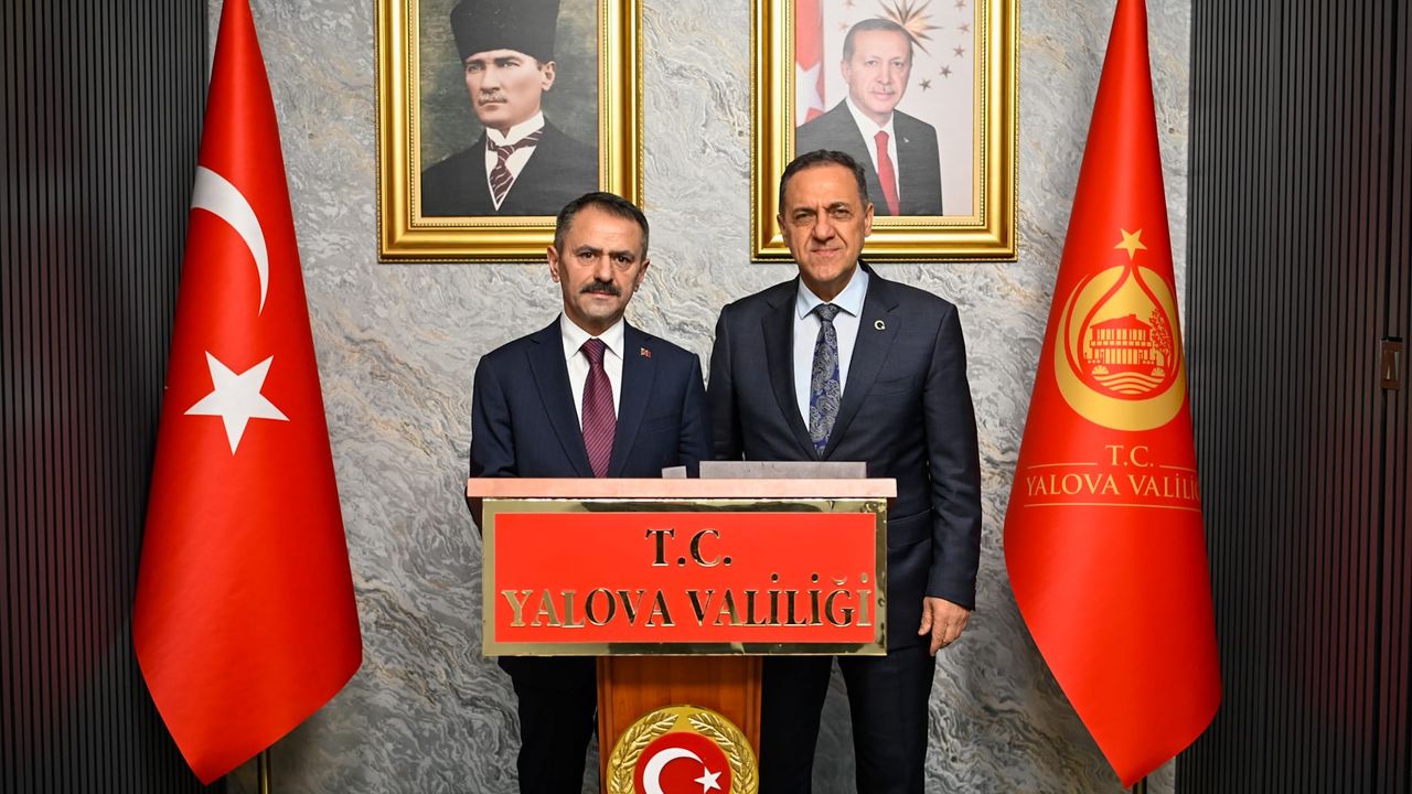 Vali İlhami Aktaş’tan Yalova Valisi Dr. Ahmet Hamdi Usta’ya Nezaket Ziyareti