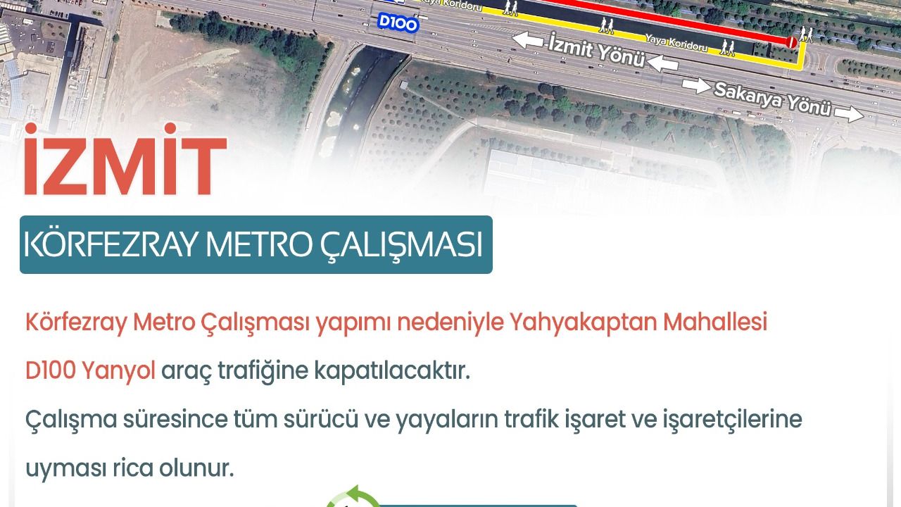 İzmit’te altyapı çalışması uyarısı: Sürücüler alternatif güzergâhlara yönlendiriliyor