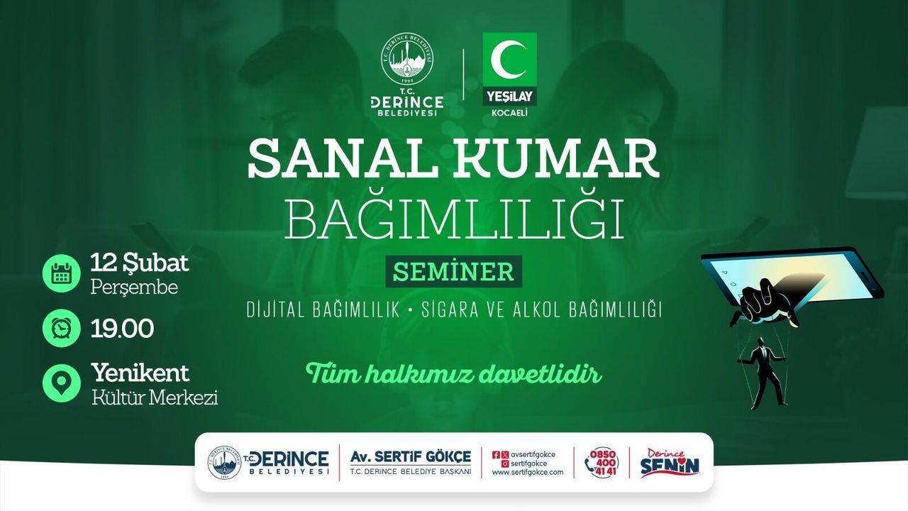 Derince’de sanal kumar ve dijital bağımlılık masaya yatırılacak