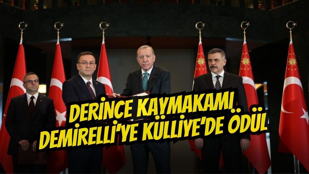 Derince Kaymakamı Demirelli’ye Külliye’de Onur Ödülü