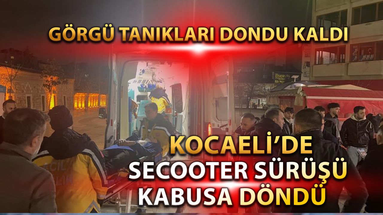 Gebze’de Korkutan Kaza: Scooter Sürücüsü Kayarak Otomobile Çarptı