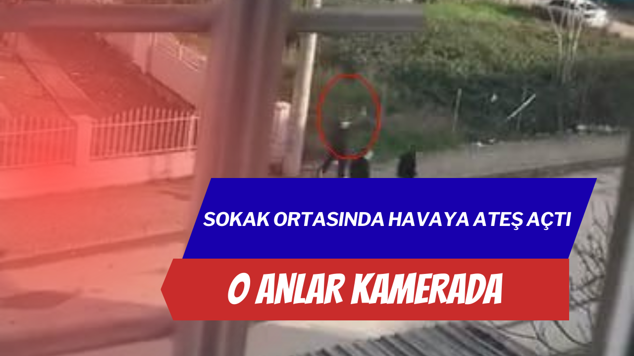 İzmit’te Çocuğun Sokak Ortasında Havaya Ateş Açtığı Anlar Kamerada