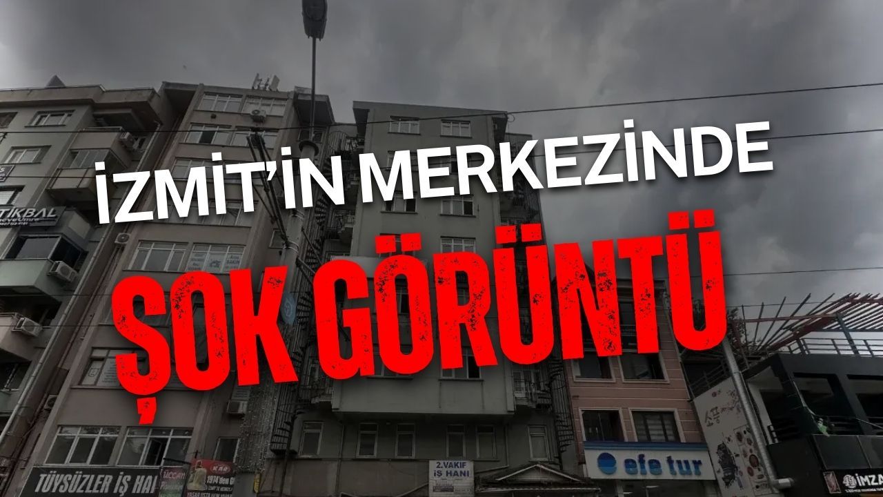 İzmit’in Kalbinde Korkutan Görüntü: Yıkım Kararına Rağmen Halen Ayakta