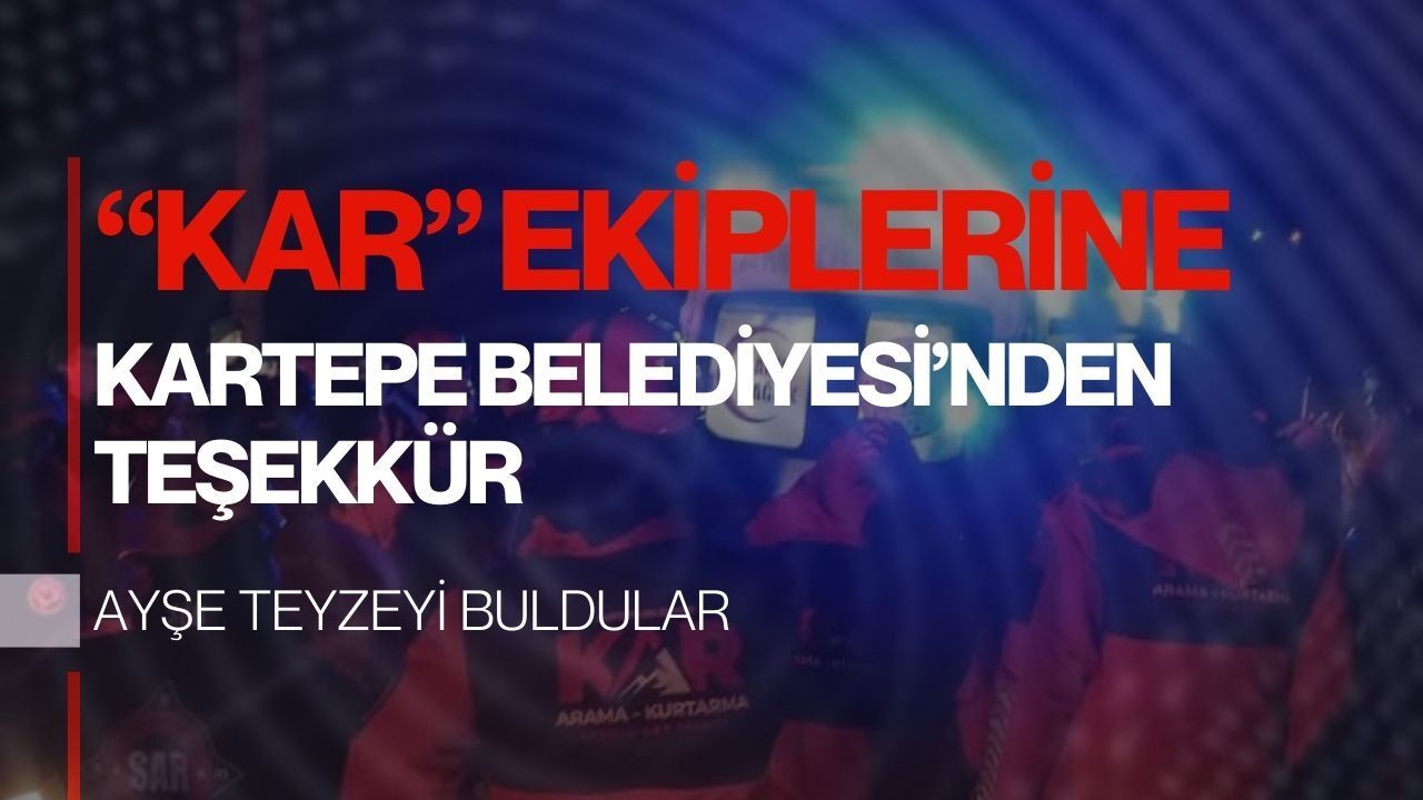 Kartepe Belediyesi’nden Arama Kurtarma Ekiplerine Teşekkür