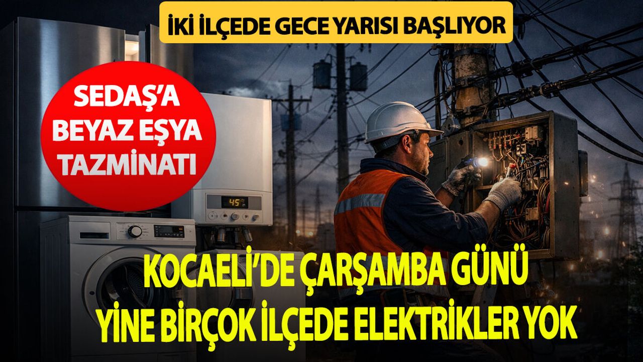 Kocaeli’de Gece Kesintisi: 9 İlçede Elektrik Yok, Vatandaştan Beyaz Eşya İçin Tazminat Çıkışı