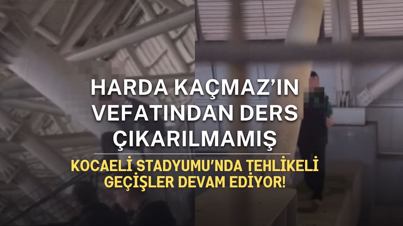 Kocaelispor Tribünlerinde Tehlikeli Geçişler Halen Devam Ediyor!