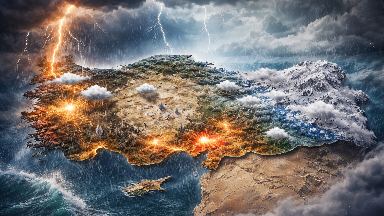 Meteoroloji’den Peş Peşe Uyarı: Sağanak, Kar ve Fırtına