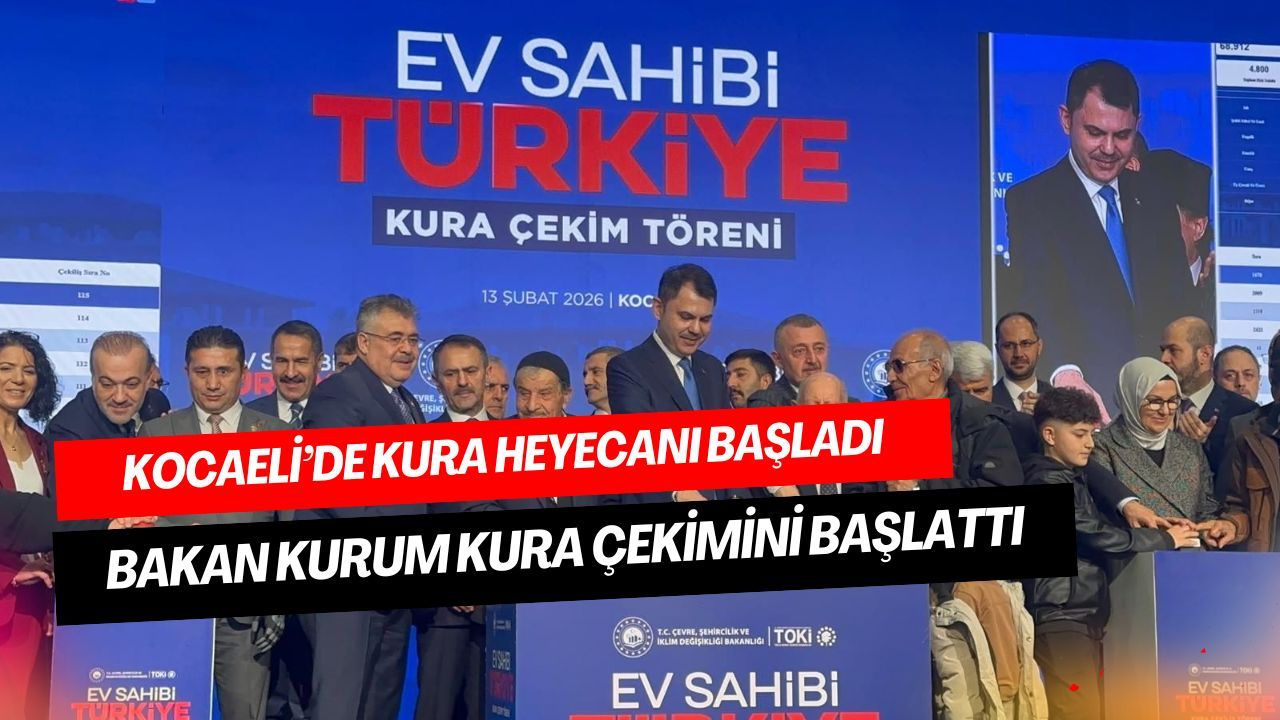 Kocaeli'de 10 bin 340 TOKİ konut için kura çekimi başladı