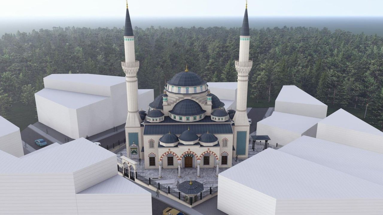 Yeni Kuruçeşme Merkez Camii Hızla Yükseliyor