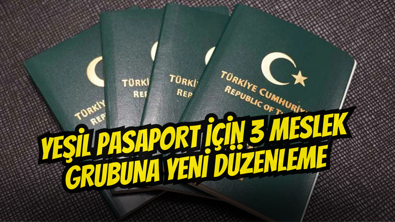 Yeşil Pasaport İçin 3 Meslek Grubuna Yeni Düzenleme