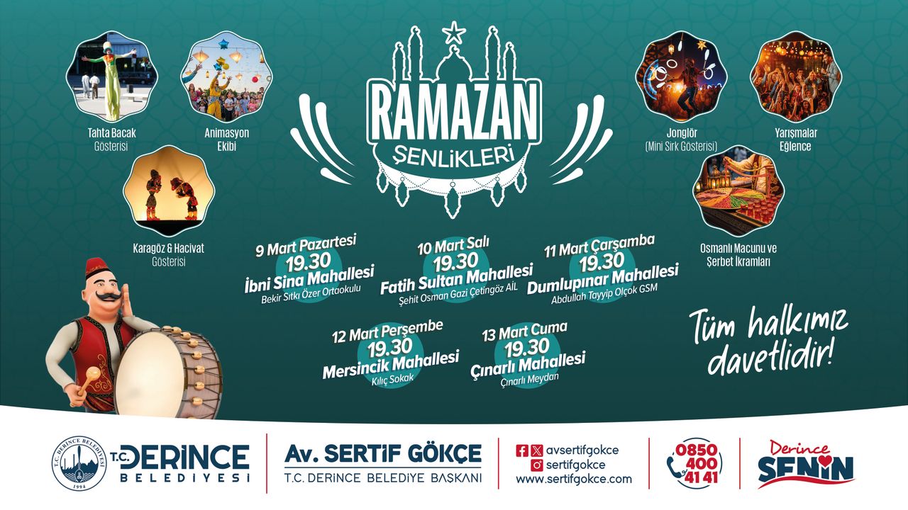 Derince’de Ramazan Şenlikleri Başlıyor