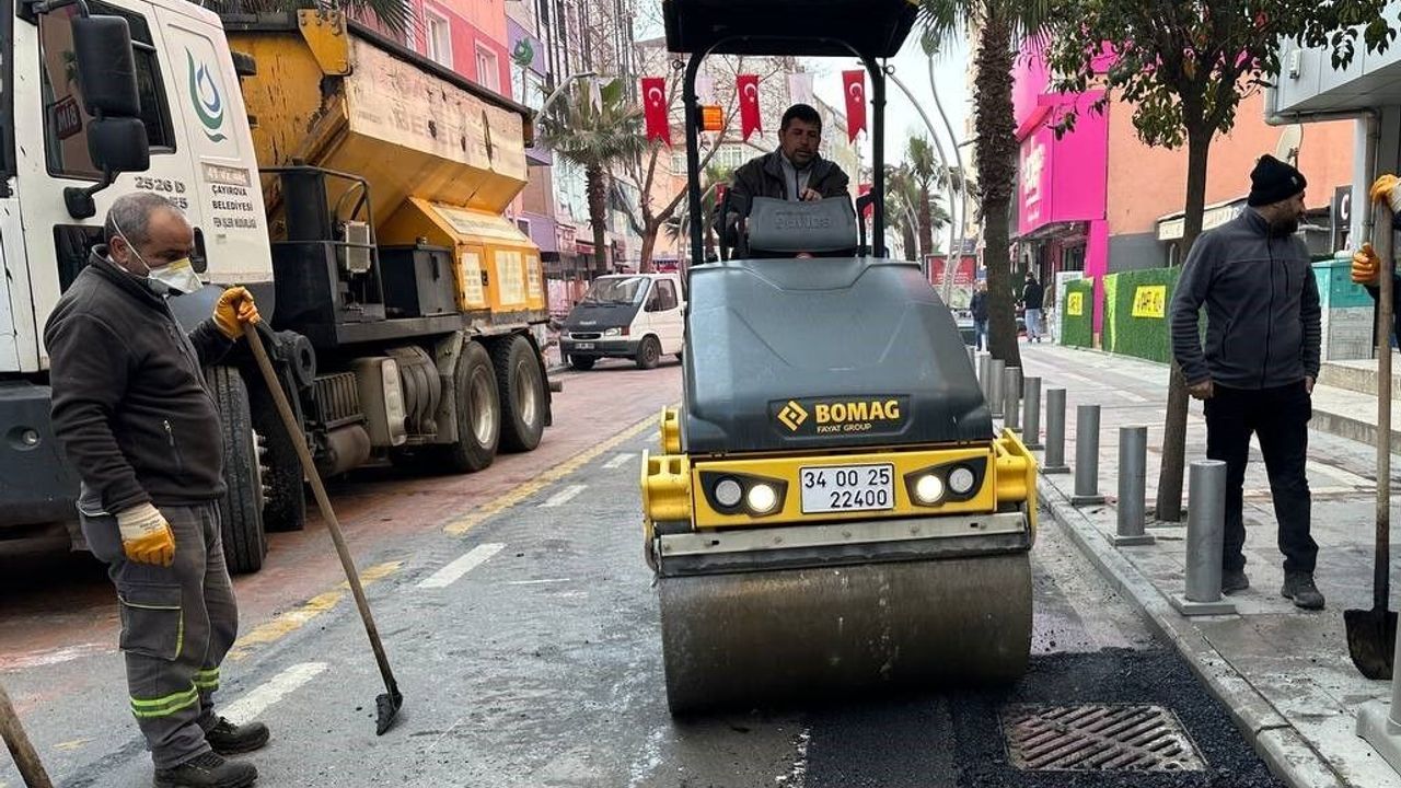 Çayırova’da Fatih Caddesi’nde Asfalt Yama ve Yol Bakım Çalışması Yapıldı