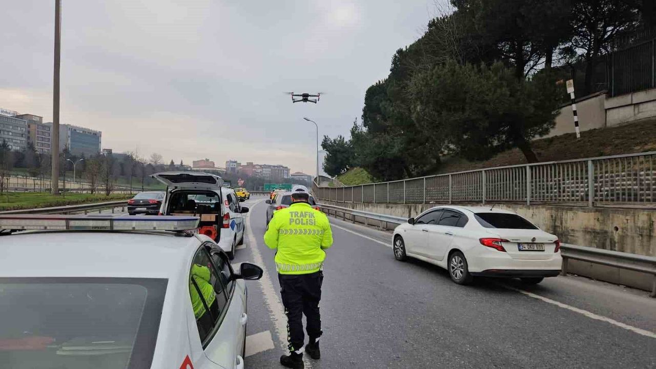 Sarıyer’de Dronla Yapılan Trafik Denetiminde 93 Bin Lira Ceza Kesildi