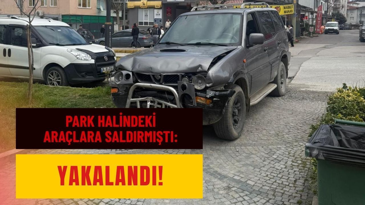 Park halindeki araçlara saldırmıştı: Yakalandı!