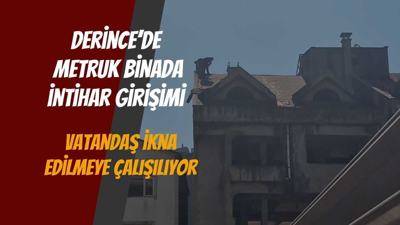 Derince Denizciler Caddesi’nde Metruk Binada İntihar Girişimi