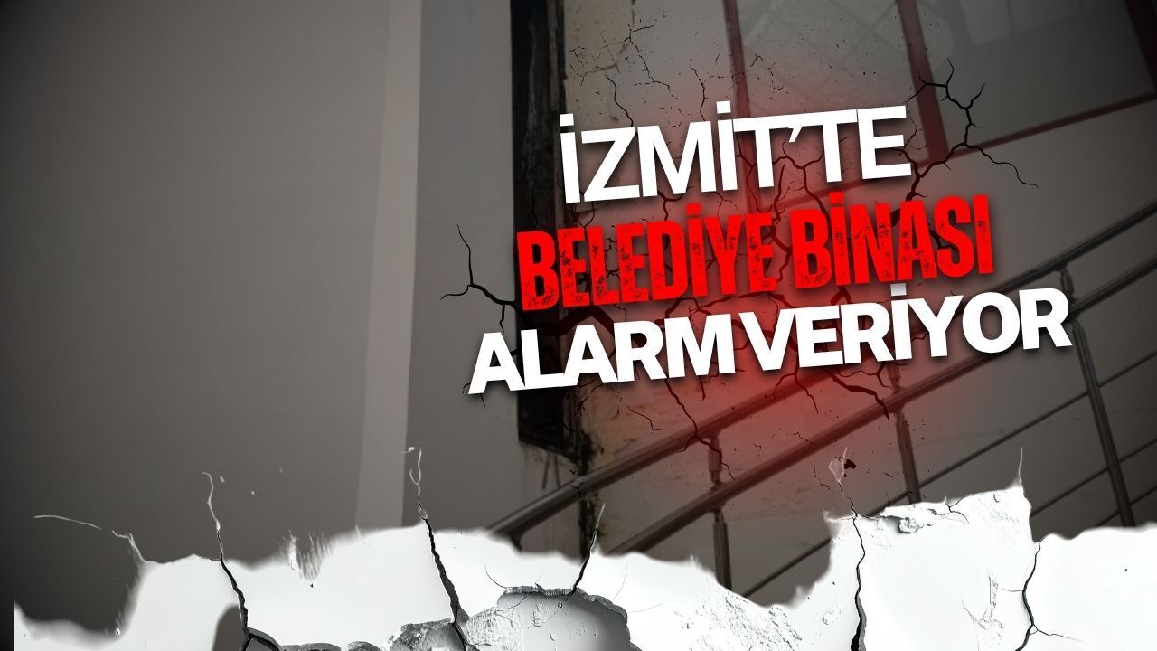 İzmit Belediye Binası Alarm Veriyor: Duvarlar Çatladı, Yosunlar Sardı