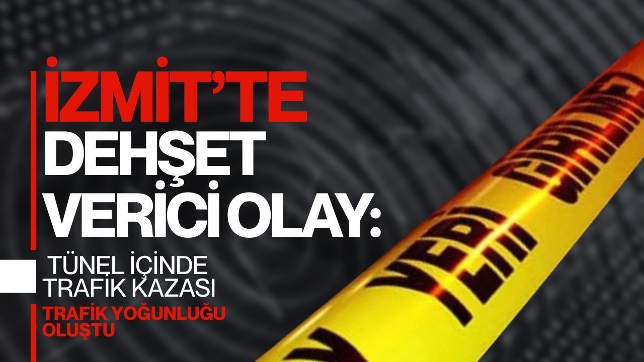 İzmit’te felaket anı: Seymen Tüneli’nde trafik adeta kilitlendi!
