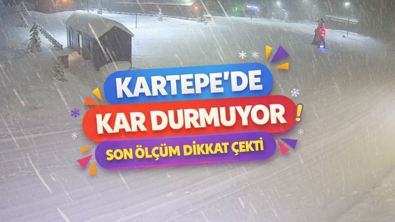 Kocaeli’nin Kartepe’sinde Kar Kalınlığı Herkesin Dikkatini Çekti