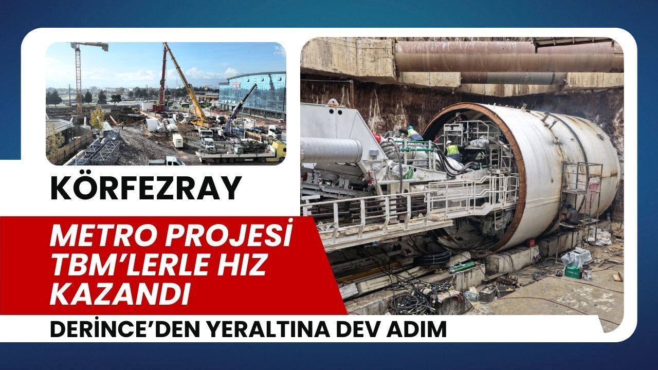 Kocaeli’de Metro Projesinde Dev İlerleme: Körfezray Metro Projesi’nde TBM Sayısı 5’e Yükseldi