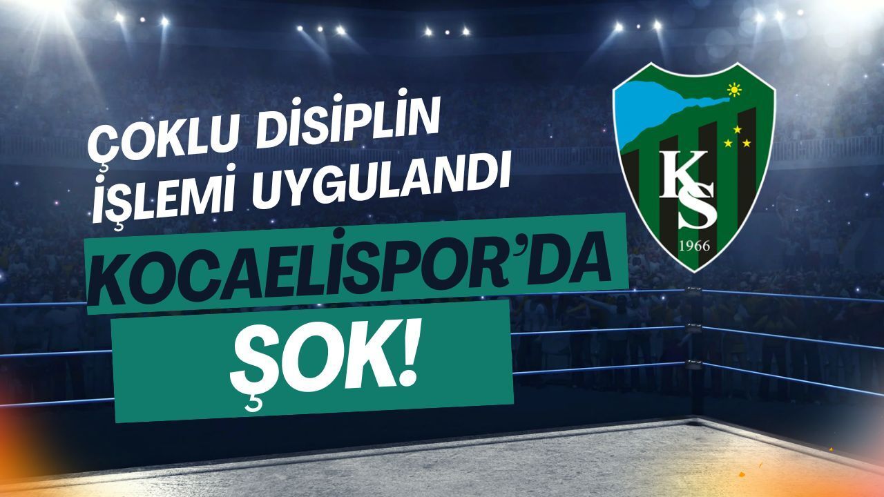 Kocaelispor’a Şok: Recep Durul ve 3 İsim PFDK Listesinde
