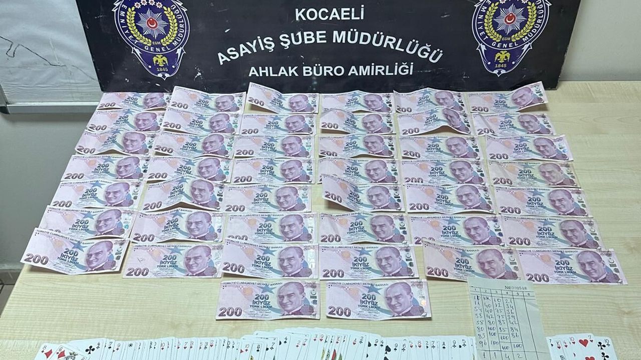 Kocaeli’de Kumar Operasyonu: 4 Kişiye Toplam 41 Bin TL Ceza
