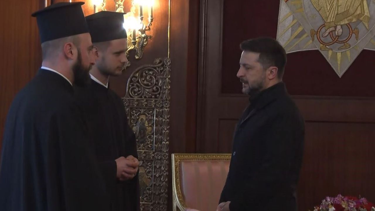 Ukrayna Devlet Başkanı Zelenskiy'den Rum Patrikhanesi'ne ziyaret