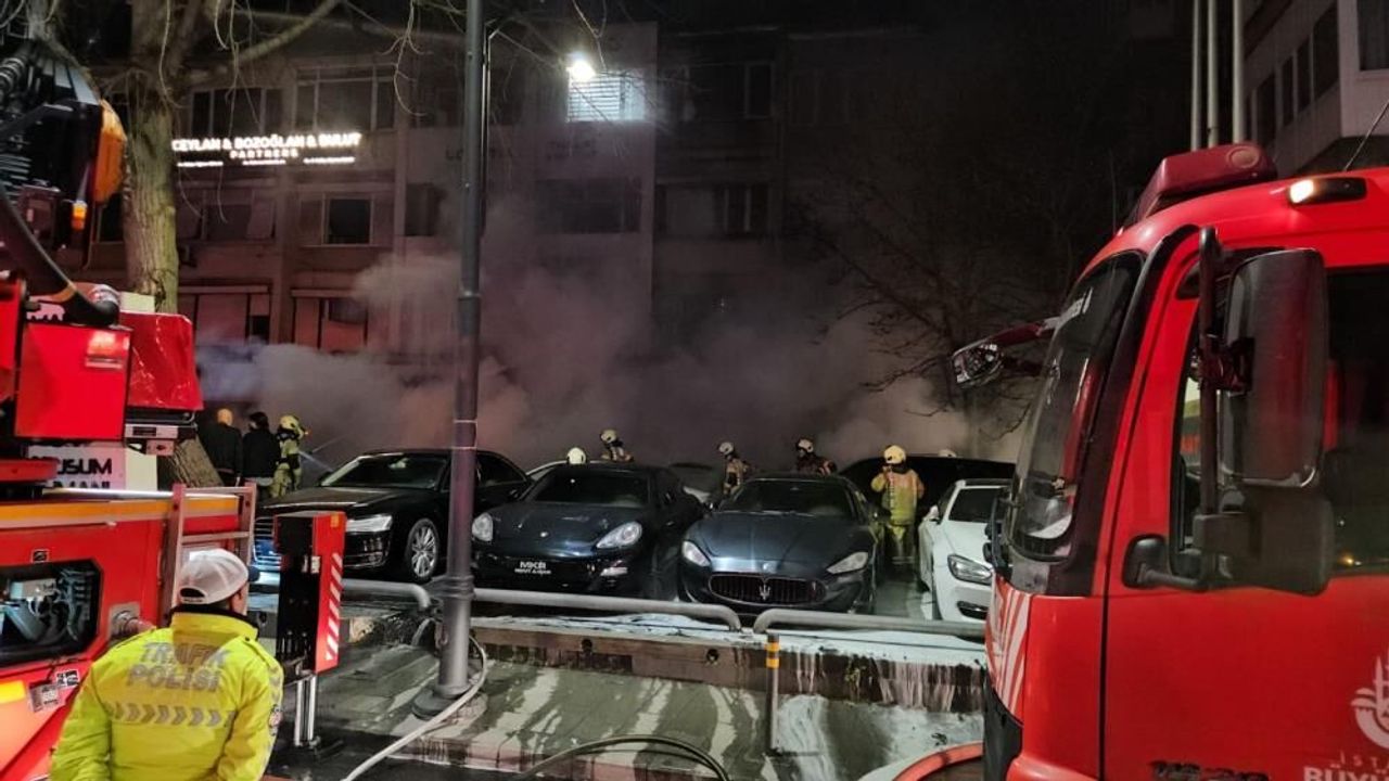Lüks Galeri Alevlere Teslim: 100 Milyon Liralık Araç Parkı Kül Oldu