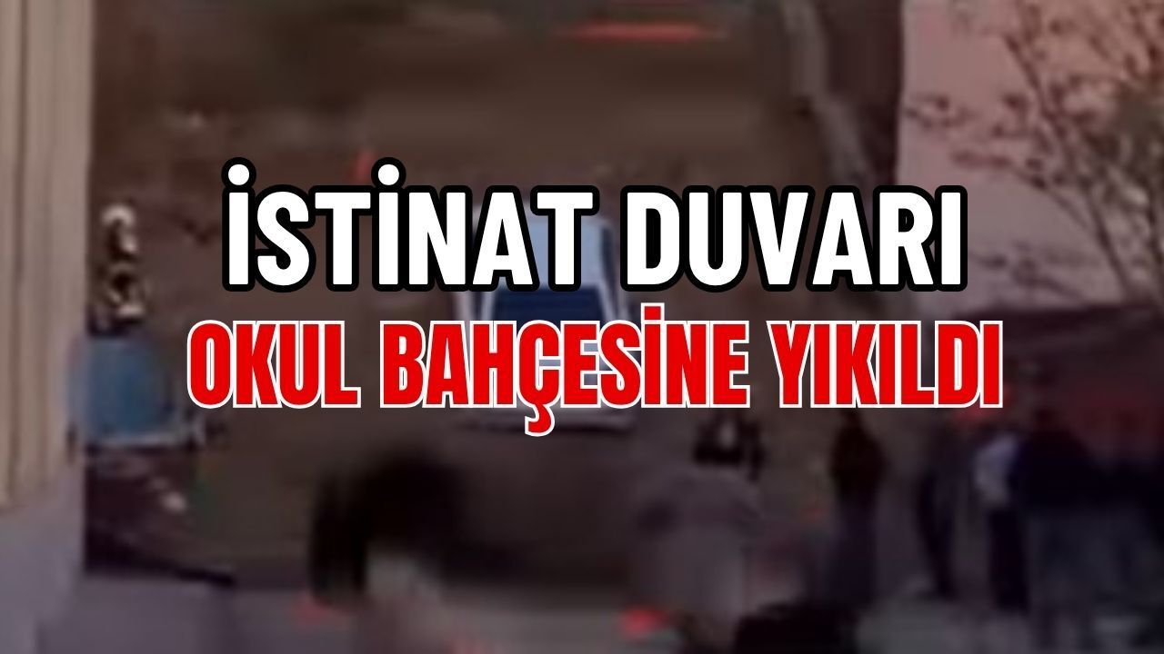Çayırova'da İstinat Duvarı Okul Bahçesine Çöktü