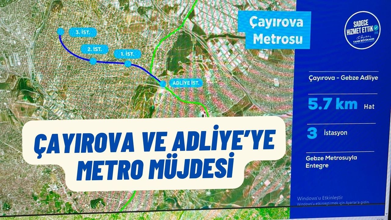 Çayırova ve Adliye’ye Metro Müjdesi Entegre Hatla Ulaşım Artık Çok Kolay