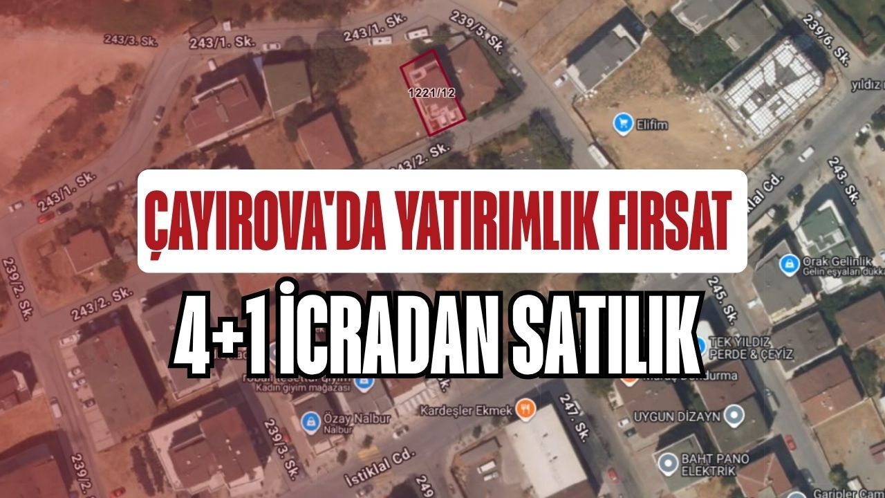Çayırova'da Yatırımlık Fırsat: 4+1 İcradan Satılık