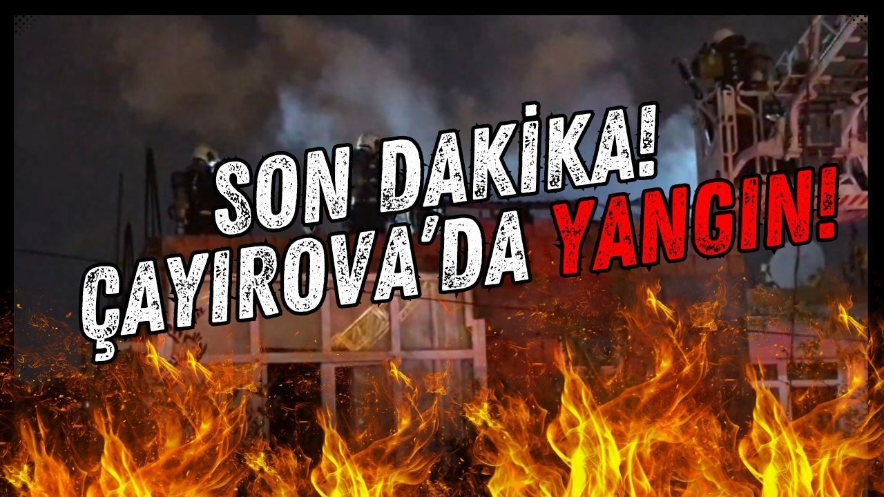 Çayırova’da Korkutan Çatı Yangını! Alevler İki Katlı Binayı Sardı