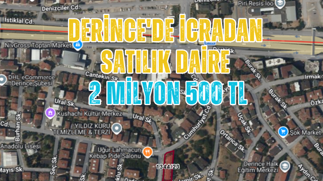 Derince'de İcradan Satılık Daire: 2 Milyon 500 TL