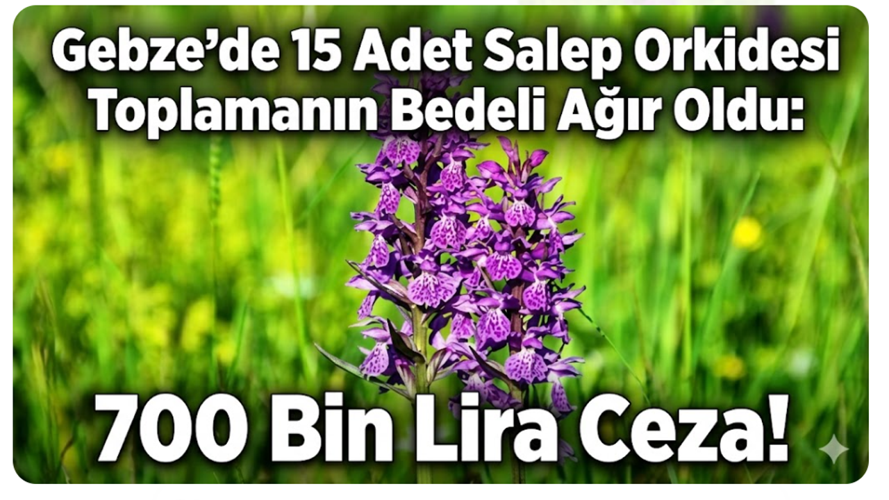 Gebze’de 15 Adet Salep Orkidesi Toplamanın Bedeli Ağır Oldu: 700 Bin Lira Ceza!