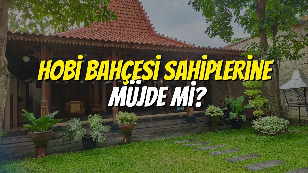 Hobi Bahçesi Sahiplerine Müjde mi?