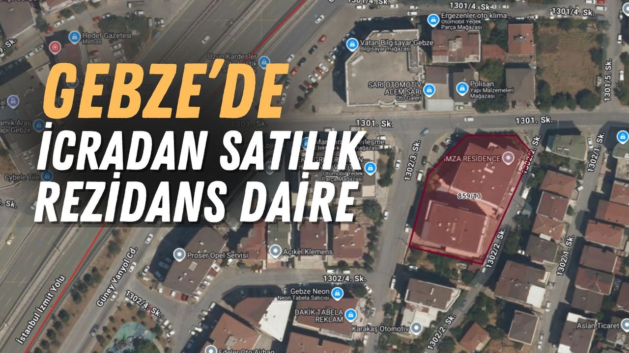 Gebze İcra Dairesi'nden Satılık İlanı: Merkezi Konumda 95 m² Rezidans Daire