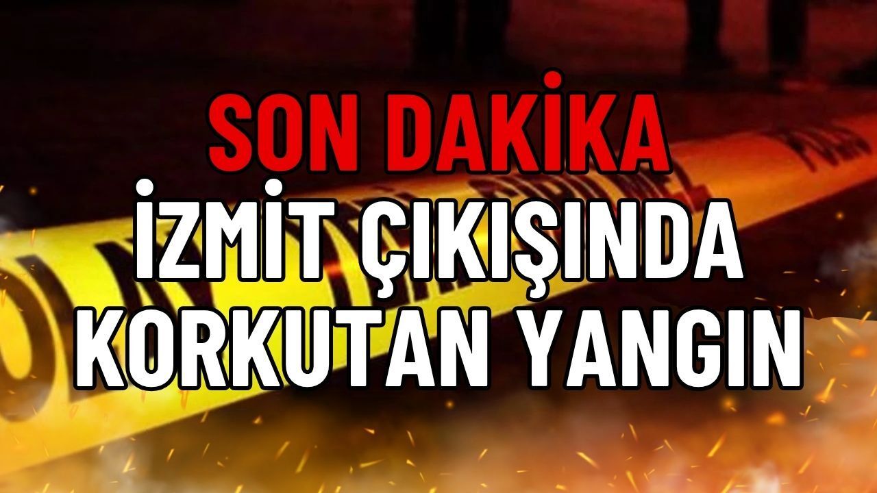 İzmit Çıkışında Korkutan Alevler