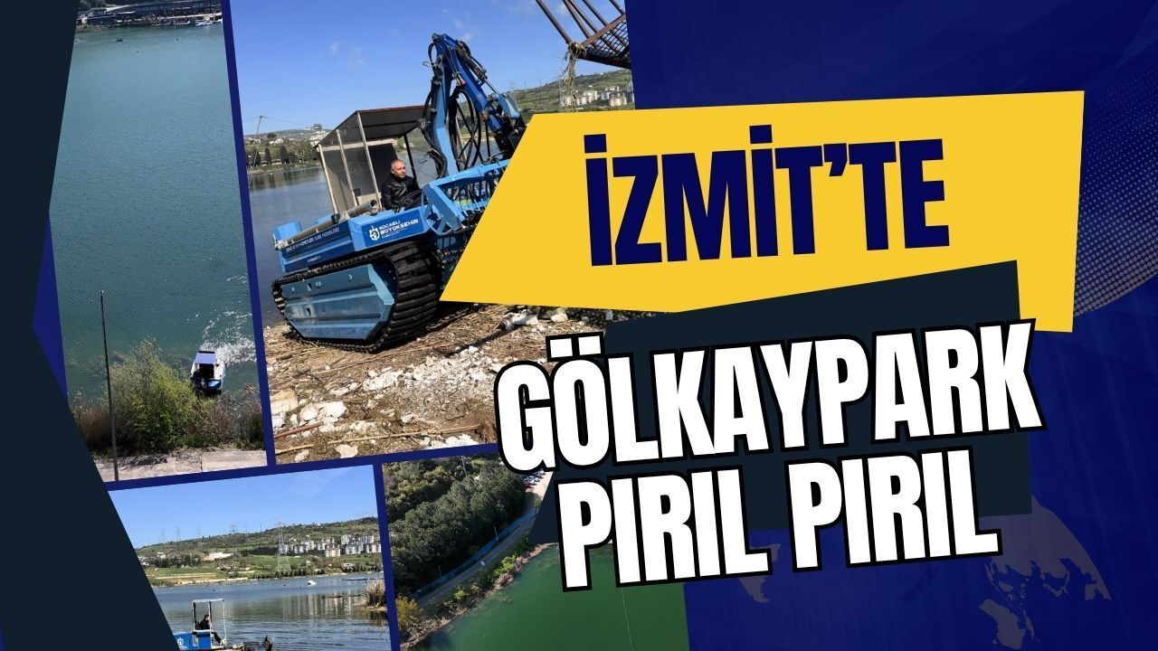 Kocaeli Büyükşehir’den Gölet Temizliği