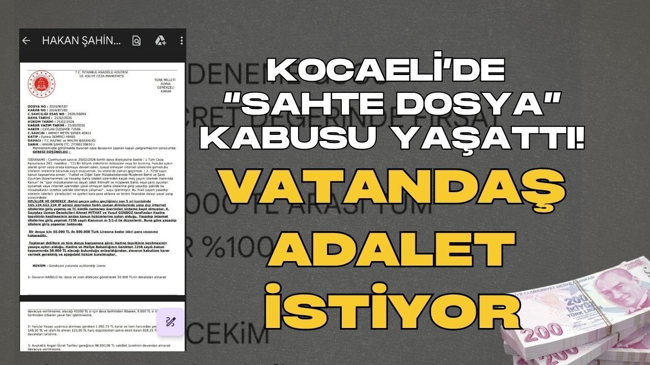 Kocaeli'de Vatandaşa "Sahte Dava" Tuzağı