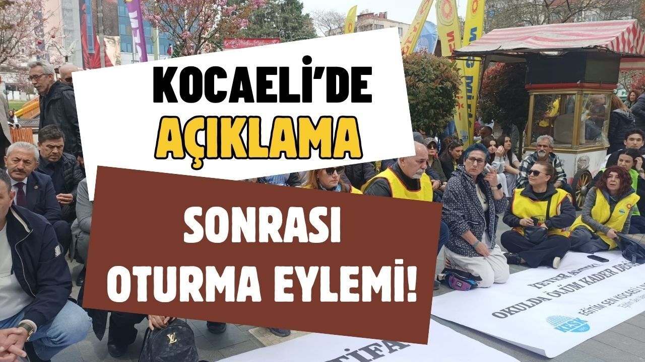 Kocaeli’de Eğitimciler Meydanı Terk Etmiyor: Oturma Eylemi Başladı