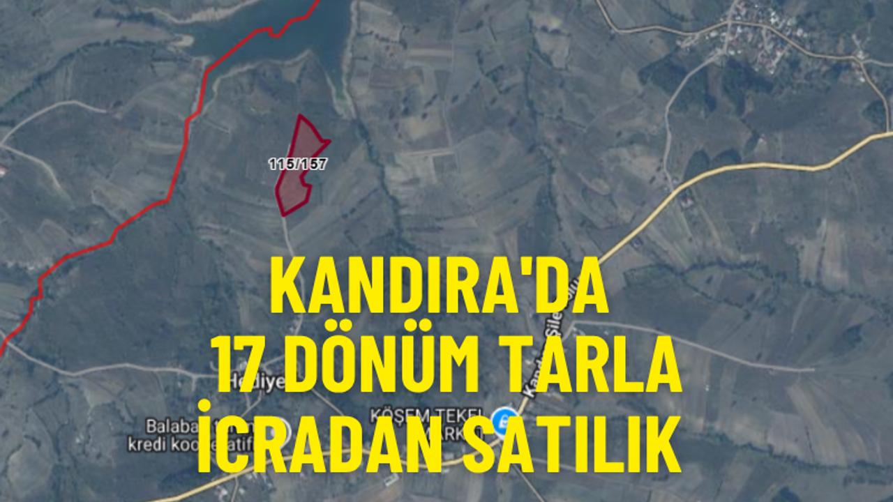 Kandıra'da 17 Dönüm Tarla İcradan Satılık