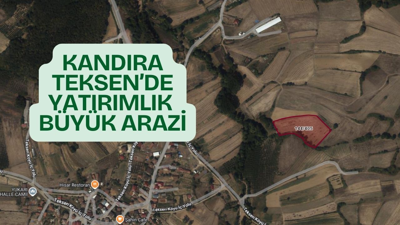 Kandıra Teksen’de Yatırımlık Büyük Arazi: 7 bin 936 Metrekarelik Taşınmaz İcrada