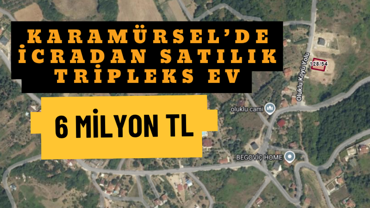 Karamürsel'de Tripleks Ev İcradan Satılık: 6 Milyon TL