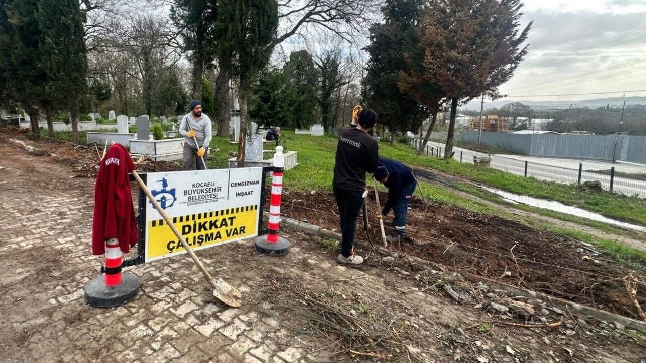 Gebze 'de Mezarlık Çevresi Güvenli Hale Getirildi