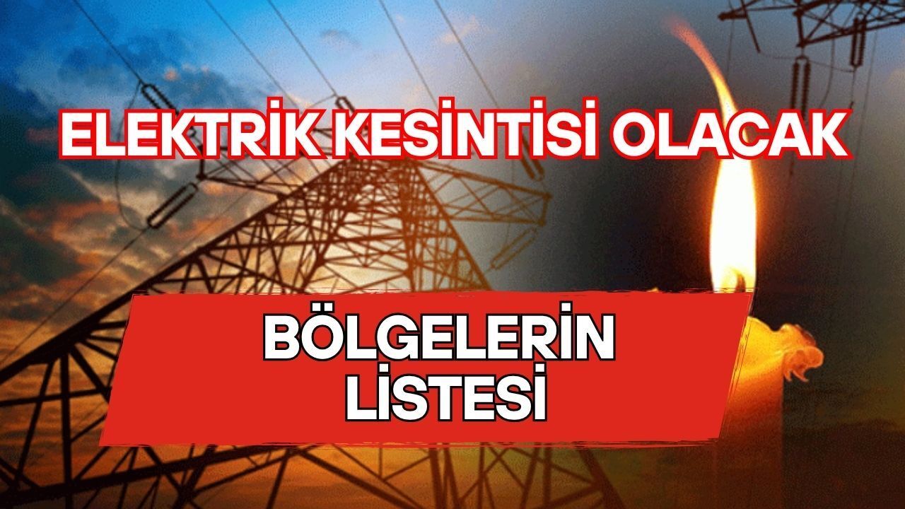 Kocaeli'de Elektrik Kesintisi Olacak Bölgelerin Listesi 17 Nisan Cuma