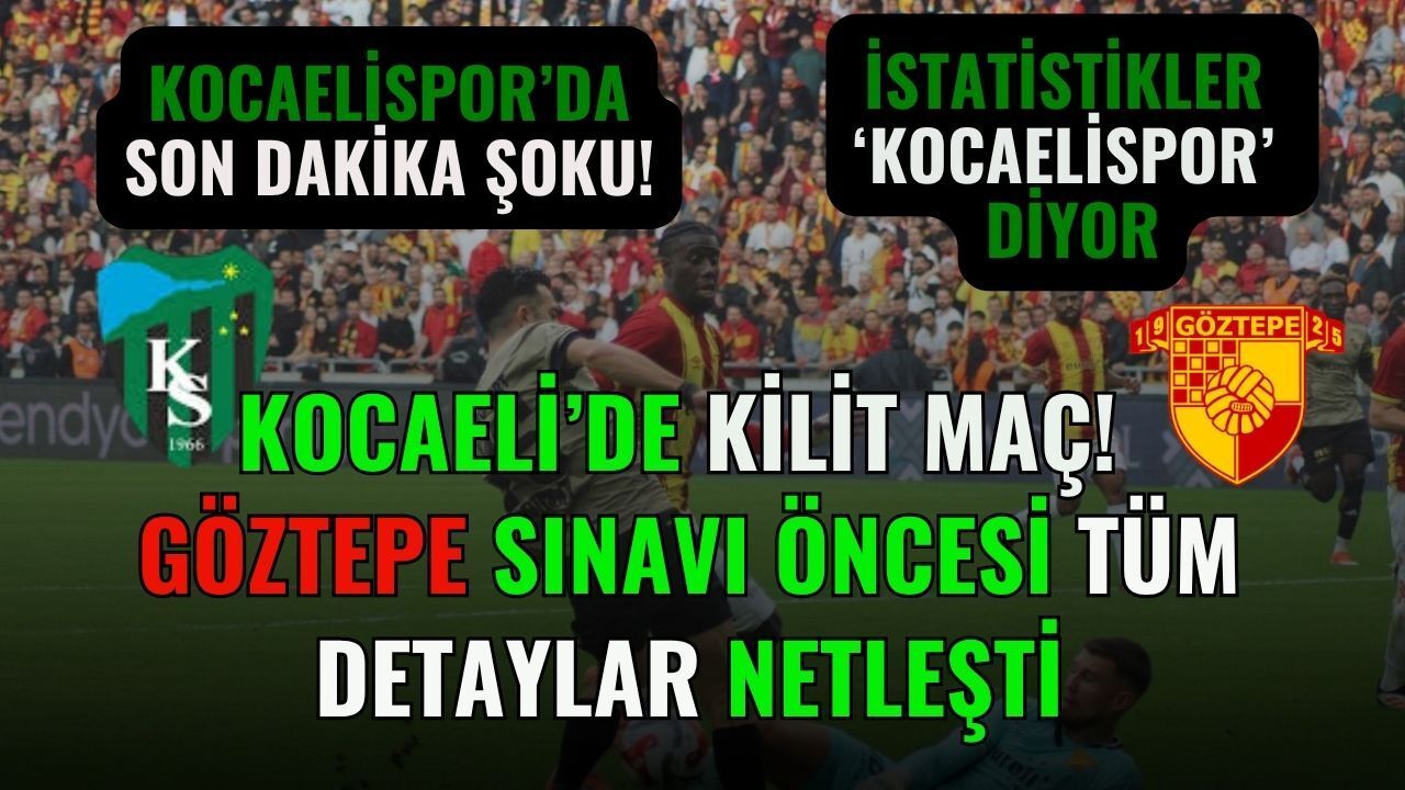 Kocaelispor- Göztepe Maçında Şok Gelişme: Tüm Hesaplar Değişti
