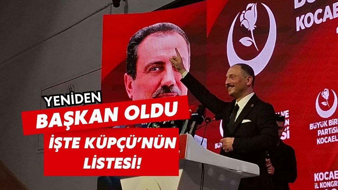 Yeniden Başkan Oldu: İşte Küpçü'nün Listesi