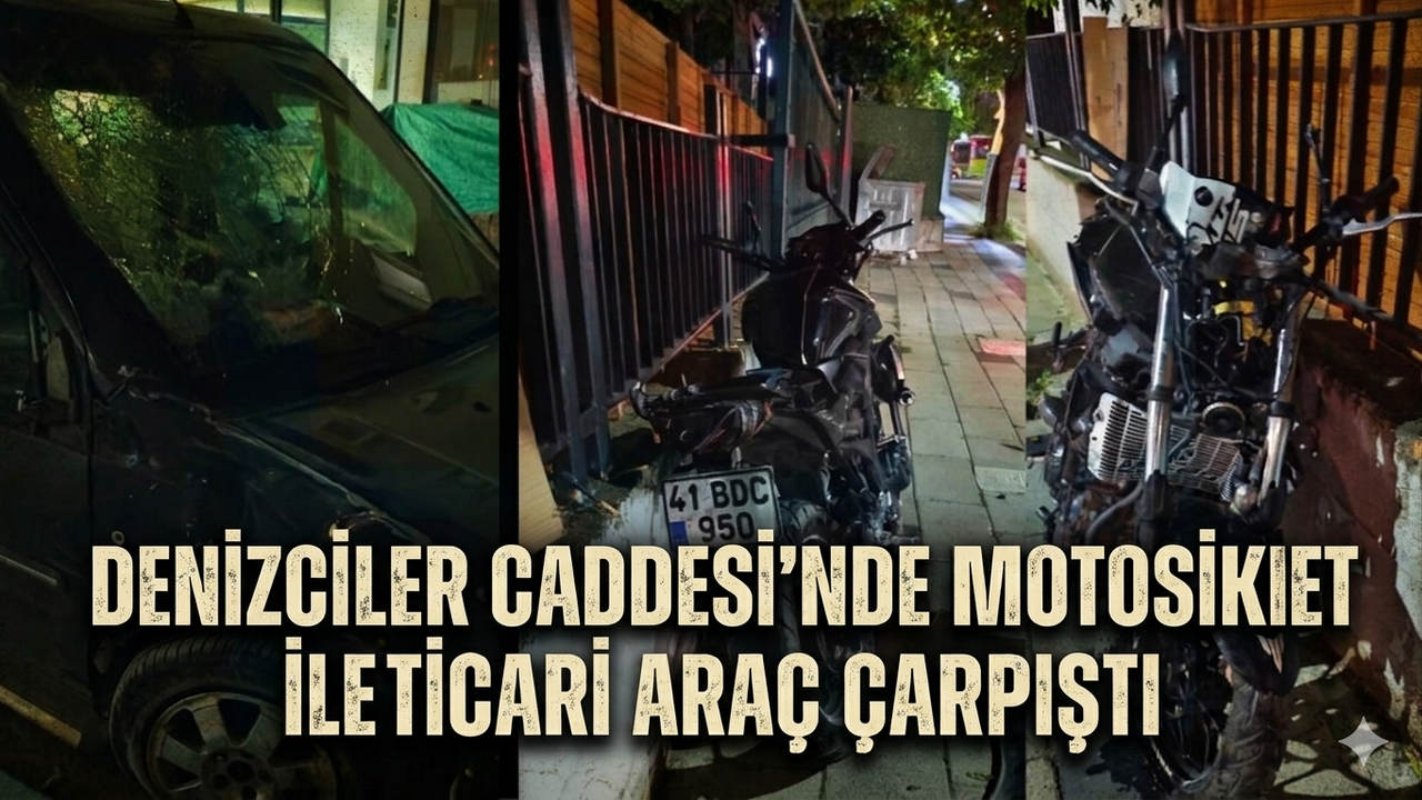 Derince Denizciler Caddesi’nde Korkutan Kaza: Motosiklet Sürücüsü Yaralandı!