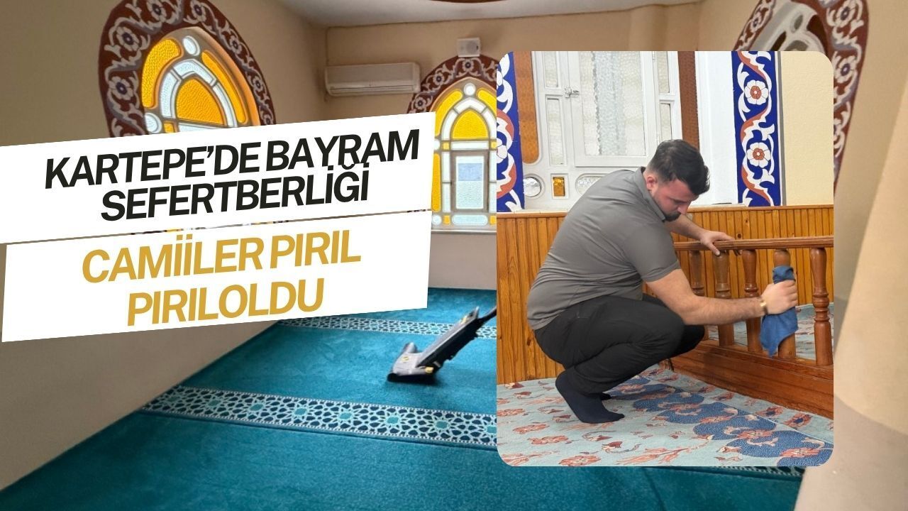 Kartepe’de Bayram Seferberliği: Camiler Kurban Bayramı Öncesi Tepeden Tırnağa Temizleniyor