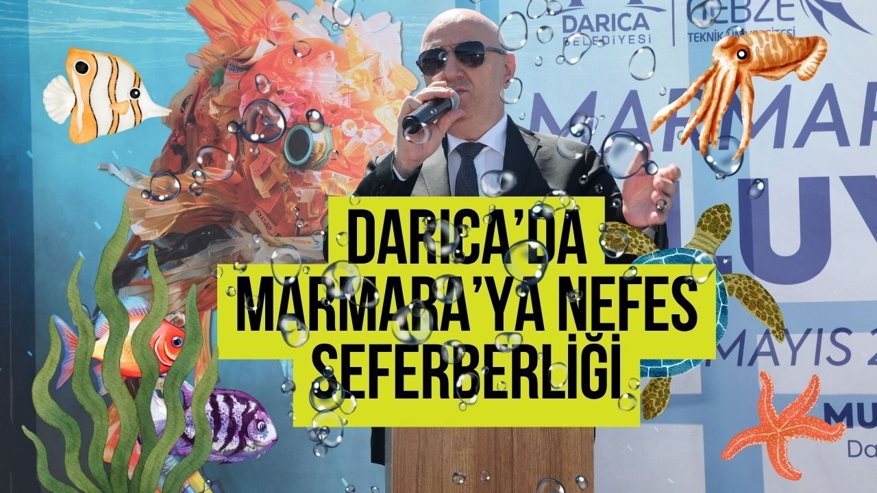 "Marmara’ya Nefes" Seferberliği: Darıca Belediye Başkanı Muzaffer Bıyık ve GTÜ Öğrencileri Balyanoz Koyu’nda Çöp Topladı