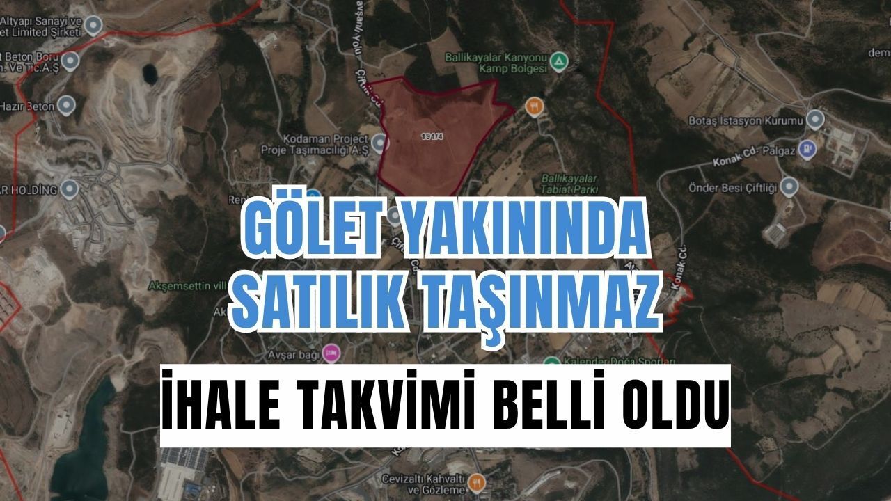 Derince'de Gölet Yakınında Satılık Taşınmaz: İhale Takvimi Belli Oldu